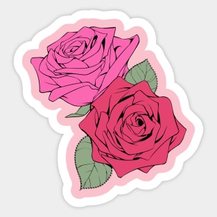 Pink Roses Sticker